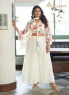 Amoha C4007 Chinon Printed Embroidery Readymade Indo Western Wholesale Market In Surat